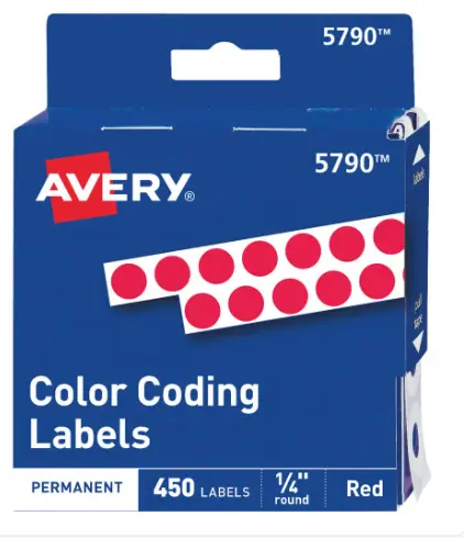 Etiqueta circular 1/4" (6mm)