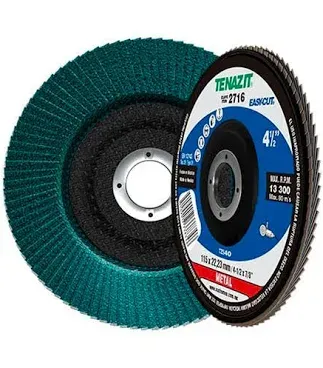 Disco laminado 4½" × 7/8", grano 40.