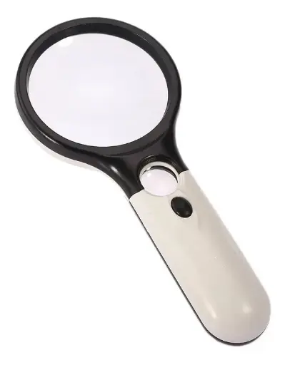 [MROE-DLP0070010] Doble Lupa Portátil De 70 Mm 10x Con Luz Led Ultra brillante