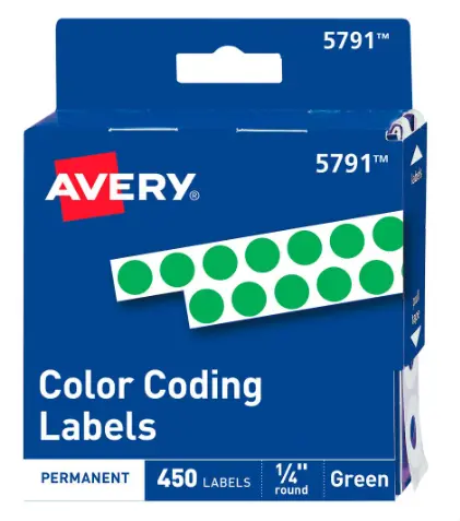 Etiqueta circular 1/4" (6mm)